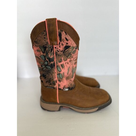 JUSTIN Women’s Trekker 11" Camo Work Boot Size 7B Waterproof Russet Brown SE4356 - Picture 3 of 16